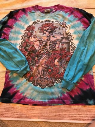 Vintage Grateful Dead 1995 Tie Dye Tshirt Top S M