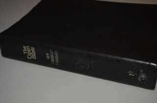 The Open Bible Nas American Standard Cowhide Leather Vtg 1979 As - Is