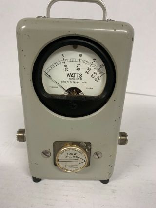 Vintage Wattmeter BIRD Thruline Model 43 with 3 Elements, 11