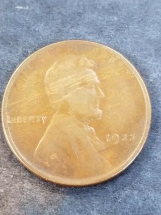 1922 No D 1C Lincoln Cent Die 2 Strong Reverse Key Error Extra Fine XF Rare 3