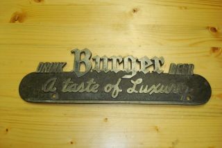 Vintage Burger Beer License Plate Topper A Taste Of Luxury Brewery Advertising
