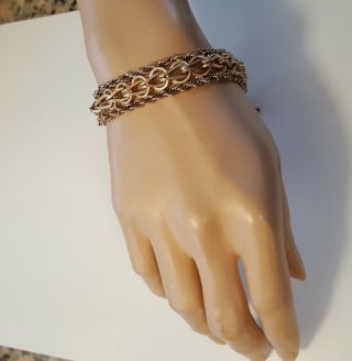 Vintage 12k Gold Filled Bracelet Large 8 - 1/2 " 26.  9 Grams