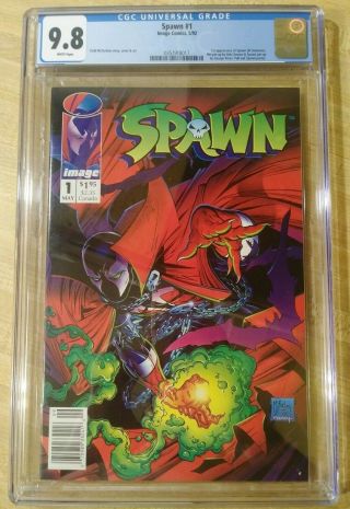 Spawn 1 Image Comics 1st Appearance Of Spawn Rare Newsstand Cgc 9.  8 White 1992