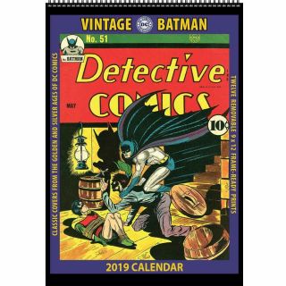 2019 Vintage Batman Dc Wall Calendar: -