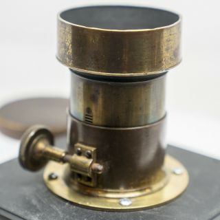 J H Dallmeyer Petzval Stereo Portrait Brass Lens W/Waterhouse,  Rare 4