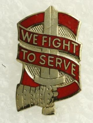 Vintage Us Military Dui Pin 45th Support Group We Fight To Serve Ns Meyer,  Inc.