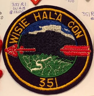 Oa Lodge 351 Wisie Hal’a Con 351r2 Rare Round Patch