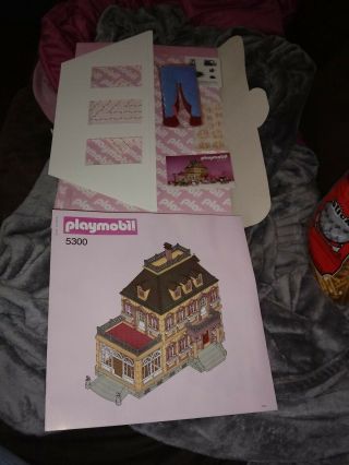 Vintage 1989 Playmobil Victorian Mansion Dollhouse 5300 Parts some not opened 5