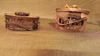 Dollhouse Miniature Vintage Hat Boxes By Artisan Susan Harmon