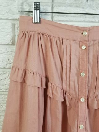 Vtg 70s Jessicas Gunnies Gunne Sax Prairie Skirt Size 11 Modern 4/6 Dusty Pink 3