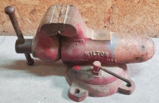 Vintage Wilton Hd 9400 Bullet Bench Vise With Swivel Base Made In The Usa
