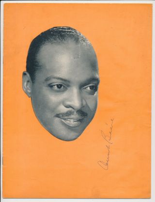 Count Basie Vintage Signed Concert Program Uk Late 1950s