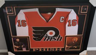 Rare Framed Phish Band Signed Flyers Jersey Trey,  Gordon & Mcconnell Jsa Loa