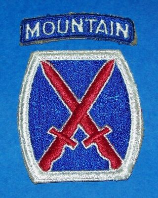 Cut - Edge Ww2 10th Mountain Division Patch,  Tab