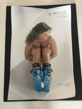 Vintage Lange Ski Boot Co Poster Pinup 2008 Stiegler Iconic Workshop Ad