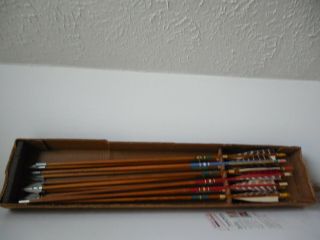 Vintage Dooley Wood Arrows From " The Bear Archery Shop Detroit "
