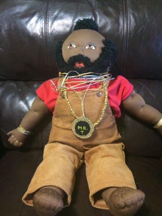 Vintage A - Team " Mr.  T " Custom Hand - Made Plush " Cabbage Patch " Doll 1985