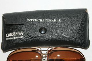 Vintage Porsche Carrera Sunglasses W/ Case and Extra Lenses 4