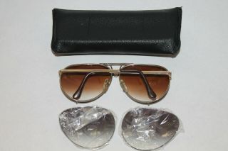 Vintage Porsche Carrera Sunglasses W/ Case and Extra Lenses 5