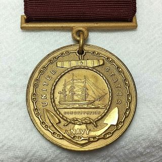 Vintage 1948 United States Navy Good Conduct Medal - Named 2