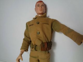 VINTAGE 1964 G.  I.  JOE SCAR FACE Red Hair Blue eyes with many Accessories.  USA 4