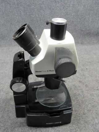 Vintage Bausch & Lomb Stereozoom 6 Photo Upright Binocular Microscope