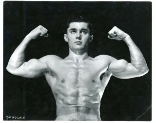 Vintage 1940s Douglas Detroit Male Nude Dblwt Photo Gene Bohaty Muscle Bodybuild