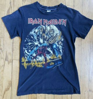 Vintage Rare (1982) Iron Maiden " Number Of The Beast " Concert T - Shirt