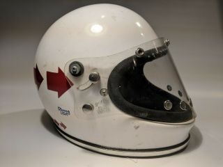 Vintage Griffin Full Face Moto Auto Helmet Medium Large Heat Shield Cool