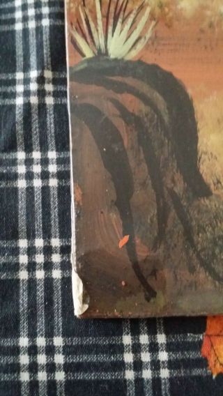 Vintage Painting Australia Aboriginal Artist Marjorie Hanson Taped in Plastic R 2