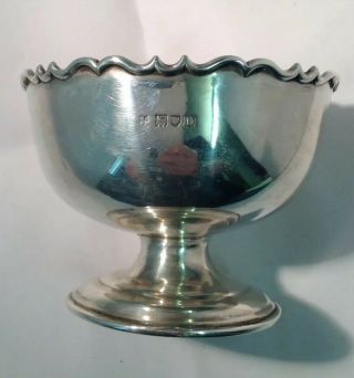 Solid Silver Dish.  Hallmarked (see Pictures And Description)