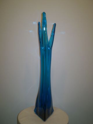 Vintage Swung Vase Sapphire Blue 3 Point Swung Vase Stunning Vase 2