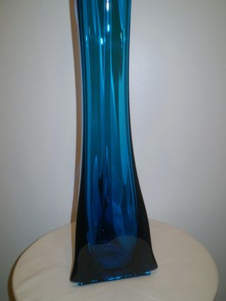 Vintage Swung Vase Sapphire Blue 3 Point Swung Vase Stunning Vase 4