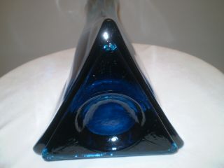 Vintage Swung Vase Sapphire Blue 3 Point Swung Vase Stunning Vase 5