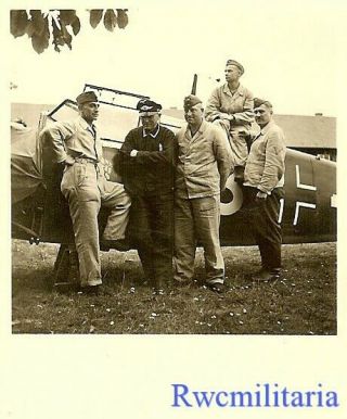 Best Luftwaffe Ground Crewmen Posed By Me - 109 Fighter Plane On Airfield