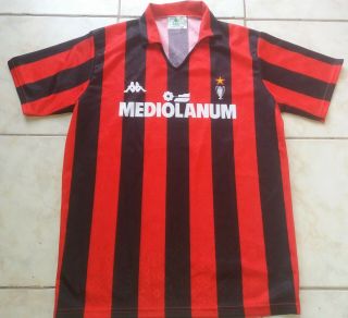 Vintage Classic Kappa Ac Milan Football Jersey Soccer Shirt 1989/90