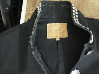 Vintage DOUBLE D Ranch Wear Studded Black Cropped Denim Blazer Jacket - Small 5