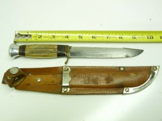 Vintage Pontus P.  Holmberg Eskilstuna Sweden Hunting Knife Sweden Horn Handle