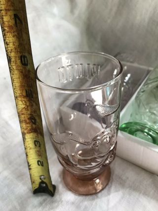 Vintage Walt Disney Drinking Glasses 5.  25 “ Set Of 5 Rare K onishi Japan 4