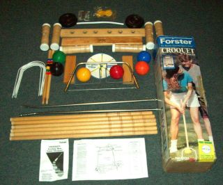 Vintage Croquet Set By Forster Never Assembled