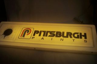 Rare Vintage Large Pittsburgh Paint Clock Lighted Light - Up Electric Sign