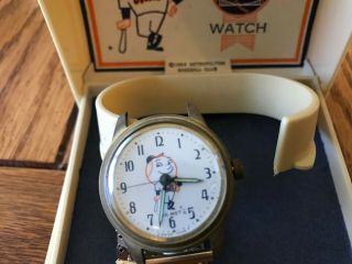 Rare 1960s - Mr Met Watch - With Box