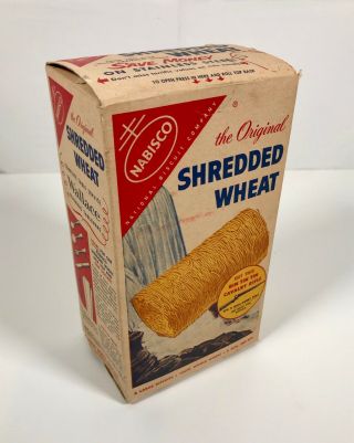 Vintage Nabisco Shredded Wheat Cereal Box Rin Tin Tin Cavalry Rifle Toy Premium
