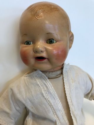 Adorable Antique E.  I.  H.  Co.  INC.  Horseman Doll Composition Sleep Eye Baby 2