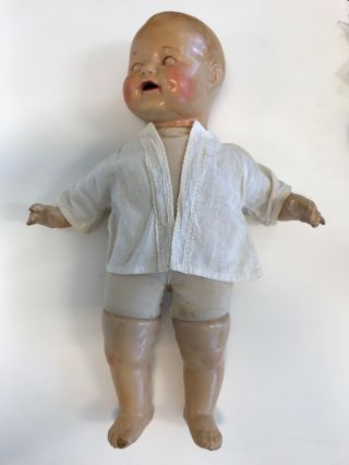 Adorable Antique E.  I.  H.  Co.  INC.  Horseman Doll Composition Sleep Eye Baby 4
