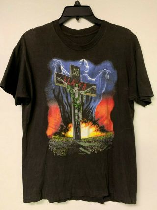 Vintage 1991 Slayer Touring In The Abyss Concert Tour T Shirt Size S/m Rare