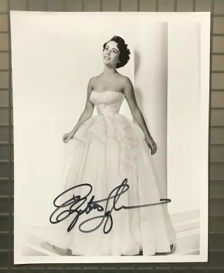 Elizabeth Taylor Signed 8x10 B&w Vintage Photo Autographed Auto Jsa Loa
