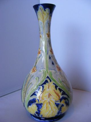 Rare Macintyre Moorcroft Florian Ware Daffodils Pattern Vase C1898