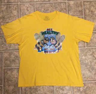 Rare Vtg Be Healthy Eat Your Honey T - Shirt Fight Club Brad Pitt Tyler Durden