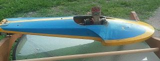 Vintage Rc Hydroplane Spped Boat Mccoy Red Head 29 Motor